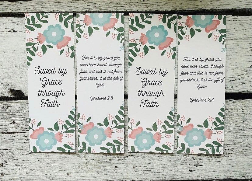 “Saved By Grace Through Faith” Bookmark