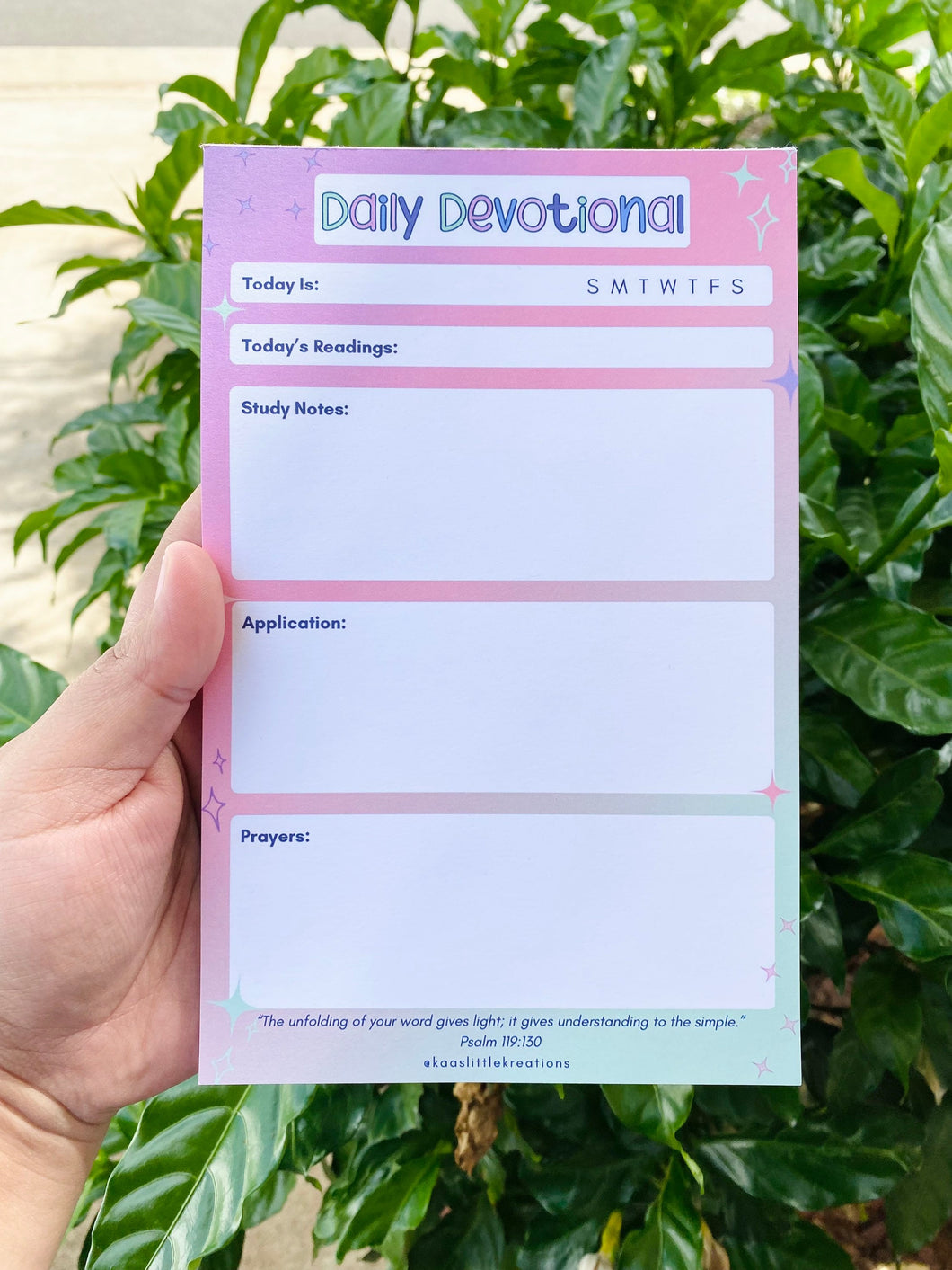 Daily Devotional Notepad