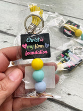 Load image into Gallery viewer, “Christ Is My Firm Foundation” Keychain
